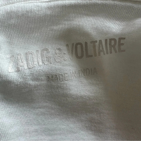 Zadig & Voltaire Metallic Skull Henley Studded Embellished Shirt 26027 - Picture 8 of 10